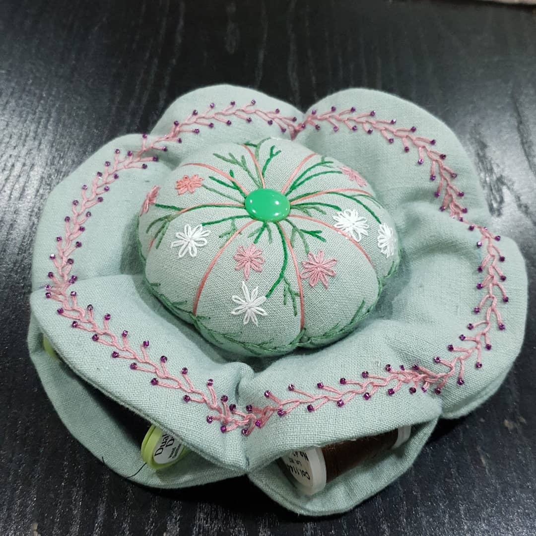 꽃자수와 비즈 — 바느질 소품 마무리